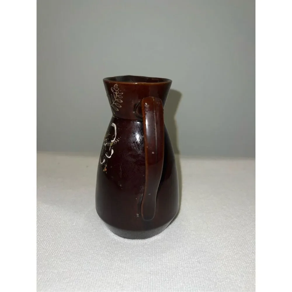 Vintage Brown Ceramic/Porceline Pitcher. Redwear Pitcher